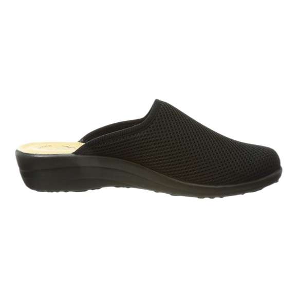 FLY FLOT Made in Italy Black Mesh Clogs - Picture 2 of 7